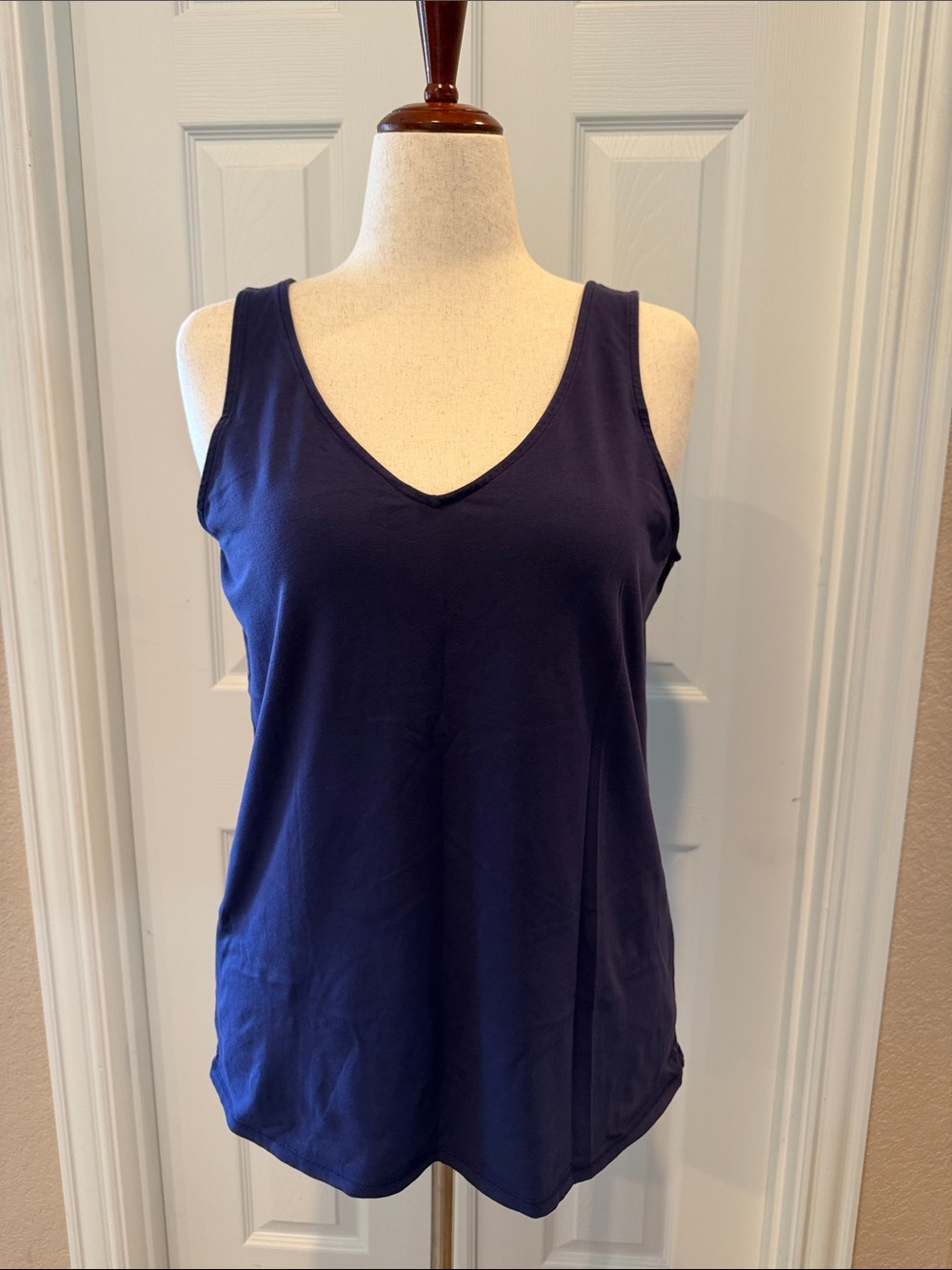 WHBM Purple Reversible V-Neck Tank XL
